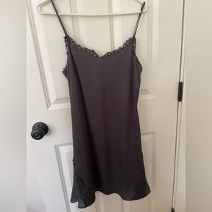 Banana Republic Lace Slip Dress, Gray — BRAND NEW